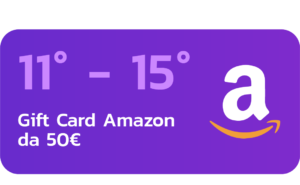 DAL 11° AL 15° IN CLASSIFICA: gift card Amazon da 50 euro